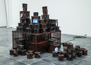 A digital photography of artwork created by the 2015 MFA graduating class at Columbus College of Art and Design by Columbus, Ohio photographer Stephen Takacs.